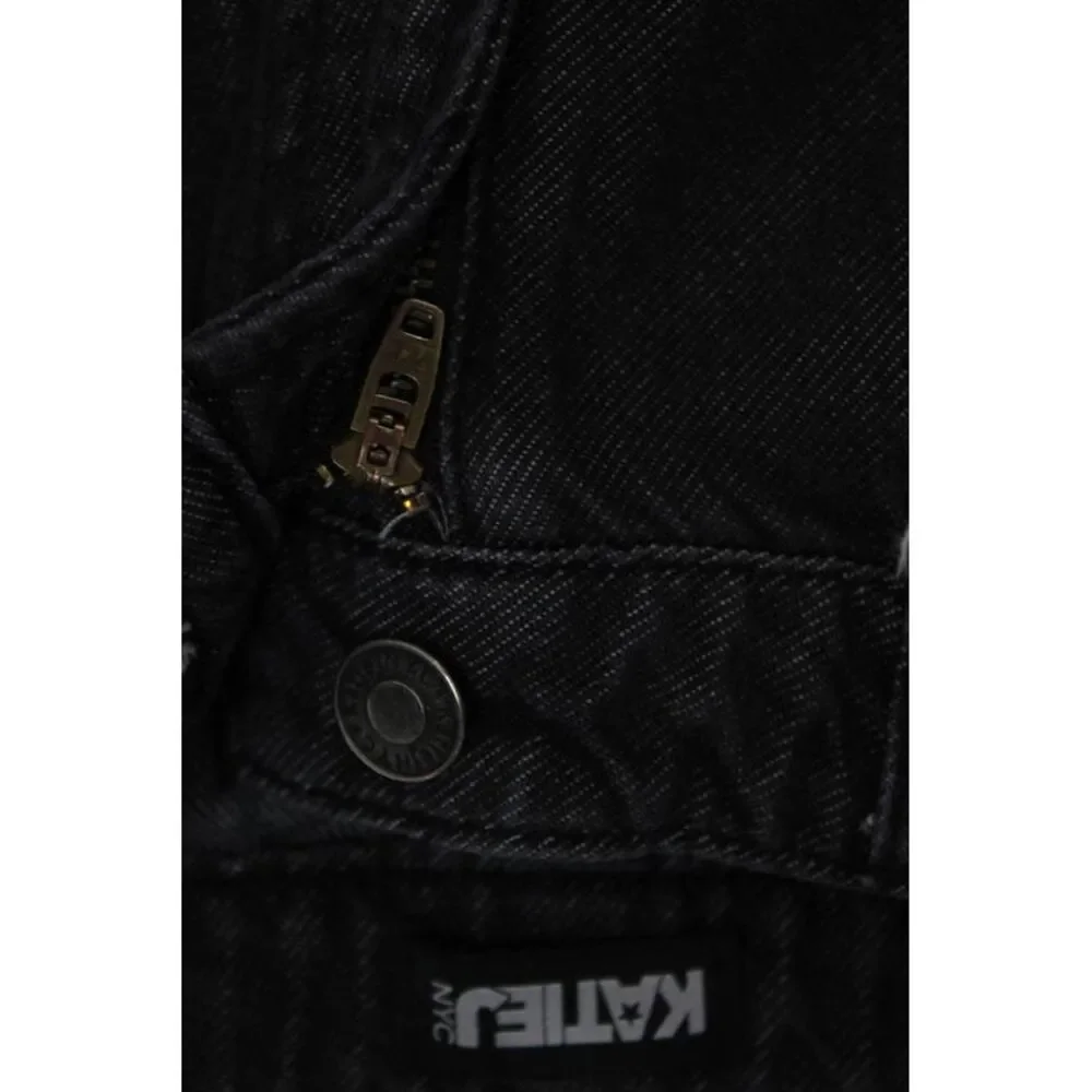 Katie J Childrens Girls Wide Leg High Rise Jeans Black Cotton Size 14